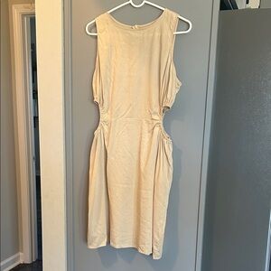 Cream Sleeveless Dress